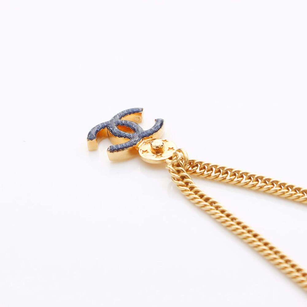 CHANEL Authentic Blue Logo Necklace - Picture 4 of 9